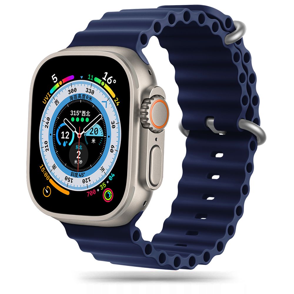 Tech-Protect IconBand Pro dirželis, skirtas Apple Watch 4/5/6/7/8/9/SE/Ultra 1/2 (42/44/45/49 mm) – tamsiai mėlyna --...