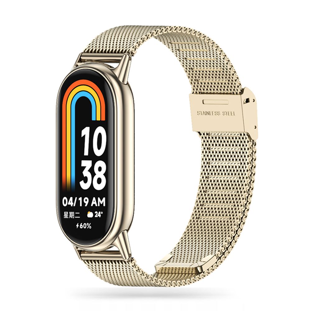Tech-Protect MilaneseBand dirželis, skirtas Xiaomi Smart Band 8/8 NFC - smėlio spalvos -- Xiaomi Smart Band 8