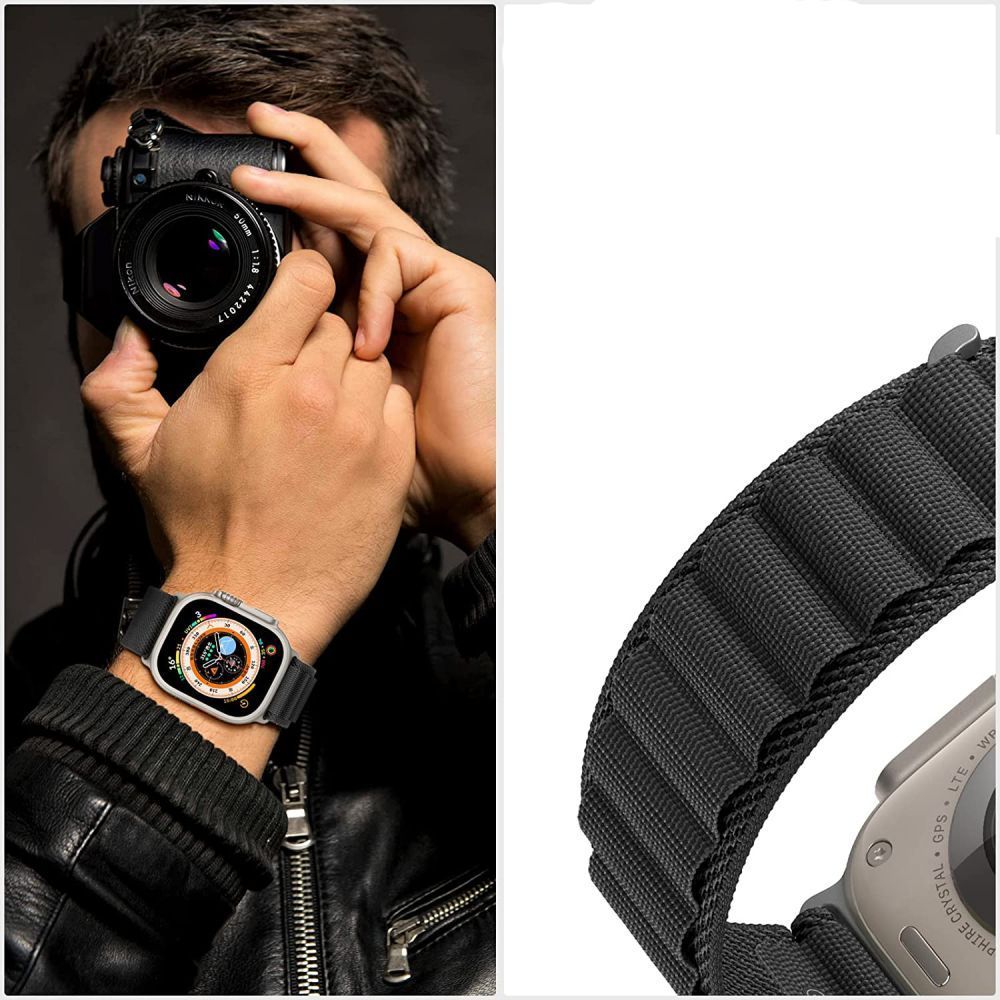 Tech-Protect Nylon Pro dirželis, skirtas Apple Watch 4/5/6/7/8/9/SE/Ultra 1/2 (42/44/45/49 mm) – mėlynai pilkas -- Apple...