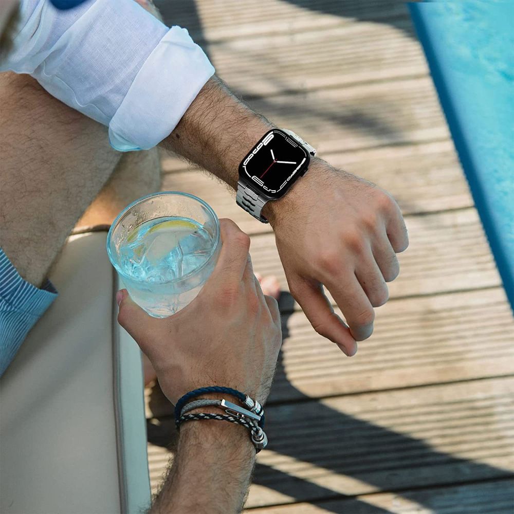 Tech-Protect nerūdijančio plieno apyrankė, skirta Apple Watch 4 / 5 / 6 / 7 / 8 / 9 / SE / Ultra 1 / 2 (42/44/45/49 mm) –...
