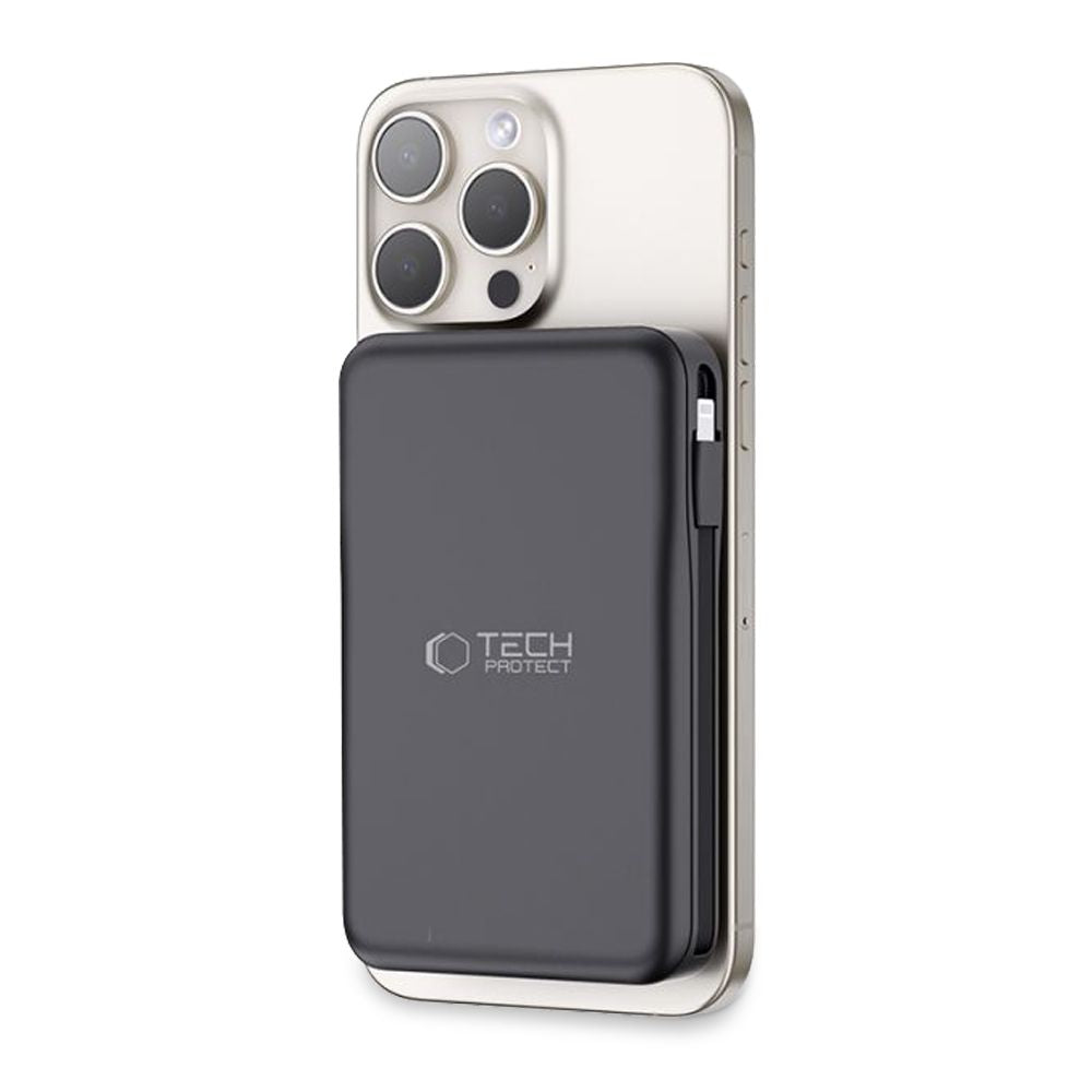 Tech-Protect LifeMag PB31 Išorinė baterija su MagSafe 10000mAh 15W USB-C / USB-A / integruoti USB-C / Lightning laidai -...