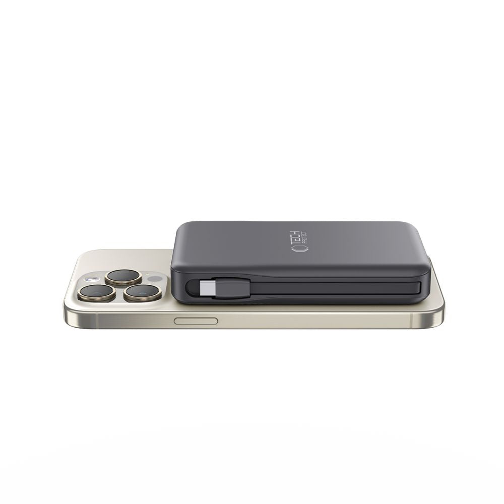 Tech-Protect LifeMag PB31 Išorinė baterija su MagSafe 10000mAh 15W USB-C / USB-A / integruoti USB-C / Lightning laidai -...