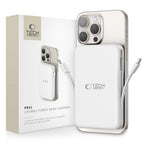 Tech-Protect LifeMag PB31 Išorinė baterija su MagSafe 10000mAh 15W USB-C / USB-A / integruoti USB-C / Lightning laidai -...