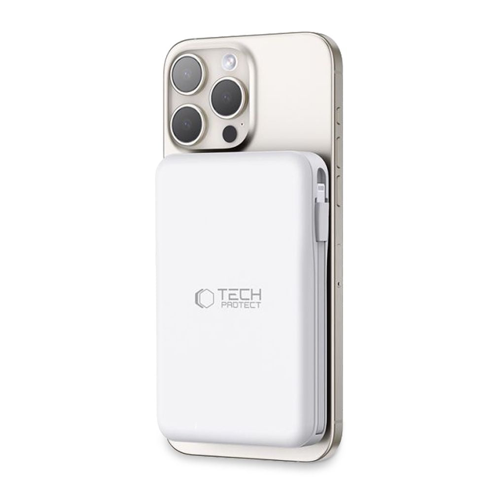 Tech-Protect LifeMag PB31 Išorinė baterija su MagSafe 10000mAh 15W USB-C / USB-A / integruoti USB-C / Lightning laidai -...