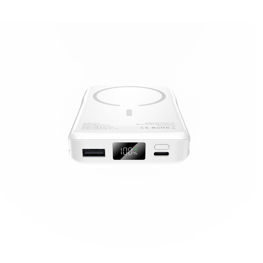 Tech-Protect LifeMag PB31 Išorinė baterija su MagSafe 10000mAh 15W USB-C / USB-A / integruoti USB-C / Lightning laidai -...