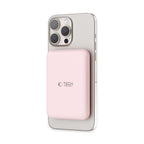 Tech-Protect LifeMag PB10 Išorinė baterija su MagSafe 5000mAh 15W USB-C jungtis - rožinis + USB-C laidas -- Powerbanks
