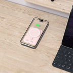 Tech-Protect LifeMag PB10 Išorinė baterija su MagSafe 5000mAh 15W USB-C jungtis - rožinis + USB-C laidas -- Powerbanks