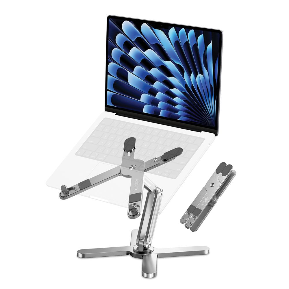 Tech-Protect ULS200 universali stovas nešiojamiesiems kompiuteriams iki 16" - sidabrinė -- Laptop Stands