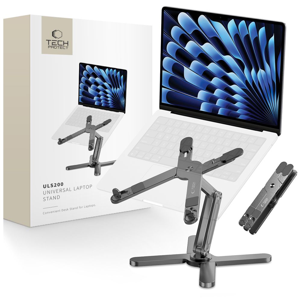 Tech-Protect ULS200 universali stovas nešiojamiesiems kompiuteriams iki 16" - pilka -- Laptop Stands