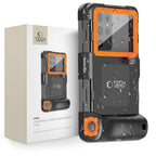 Tech-Protect Vandeniui atsparus dėklas IPX8 4,7-6,7" išmaniesiems telefonams - juodas ir oranžinis -- Cycling Accessories
