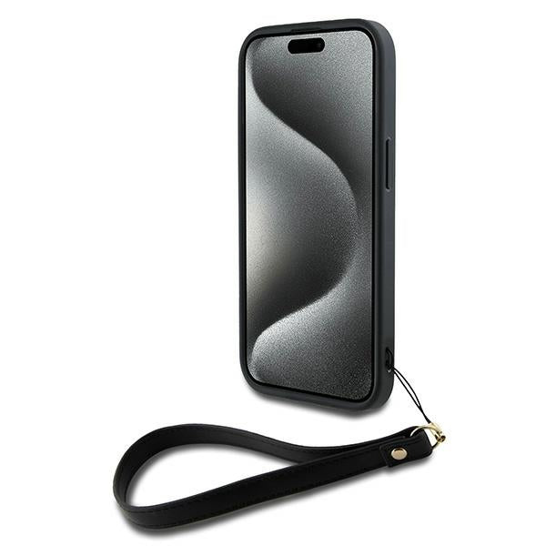 DKNY dėklas su riešo dirželiu iPhone 14/15/13 – juodas -- iPhone 14