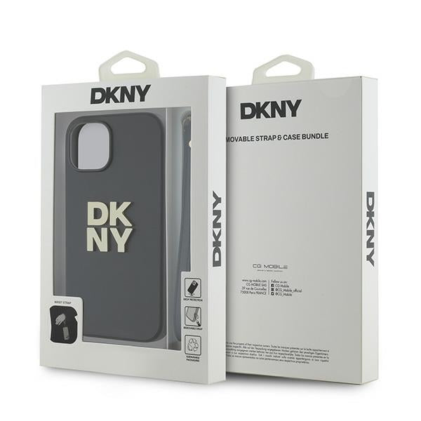 DKNY dėklas su riešo dirželiu iPhone 14/15/13 – juodas -- iPhone 14