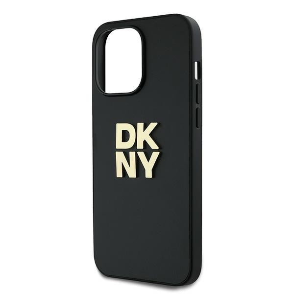 DKNY dėklas iPhone 14 Pro Max su dirželiu – juodas