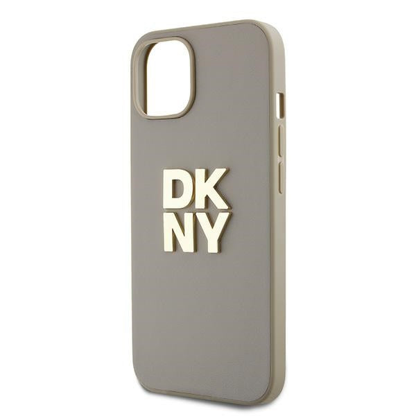 DKNY dėklas iPhone 15/14/13 su dirželiu – smėlio