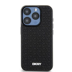 DKNY 3D Rubber dėklas iPhone 15 Pro Max – juodas