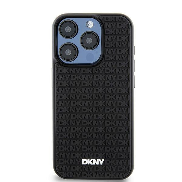 DKNY 3D Rubber dėklas iPhone 15 Pro Max – juodas