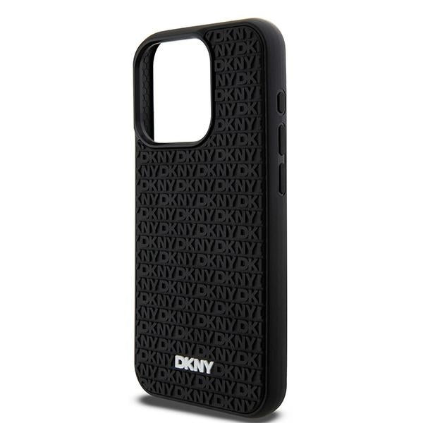DKNY 3D Rubber dėklas iPhone 15 Pro Max – juodas