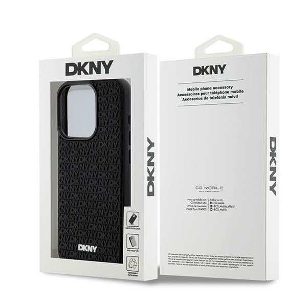 DKNY 3D Rubber dėklas iPhone 15 Pro Max – juodas