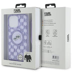 Karl Lagerfeld MagSafe dėklas iPhone 15 Pro – violetinis
