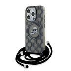 Karl Lagerfeld MagSafe dėklas iPhone 15 Pro Max – juodas