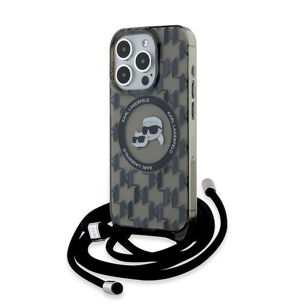 Karl Lagerfeld MagSafe dėklas iPhone 15 Pro Max – juodas