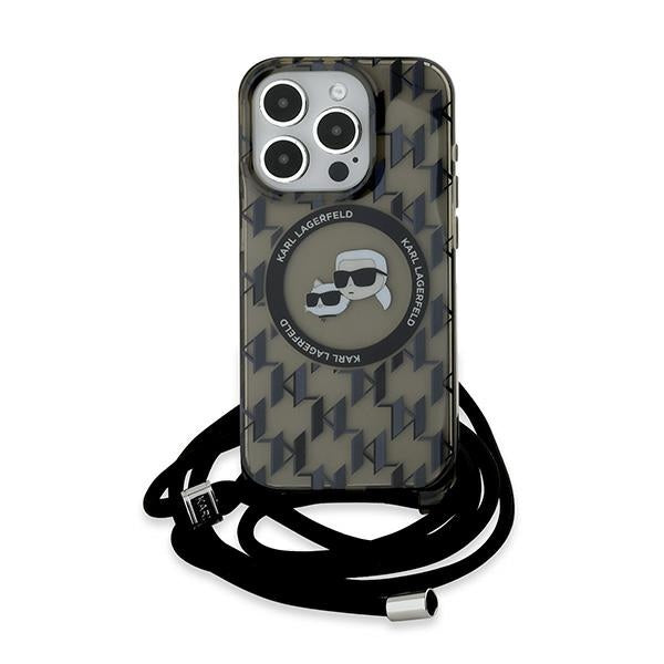 Karl Lagerfeld MagSafe dėklas iPhone 15 Pro Max – juodas