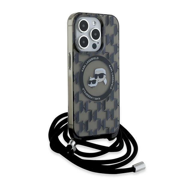 Karl Lagerfeld MagSafe dėklas iPhone 15 Pro Max – juodas