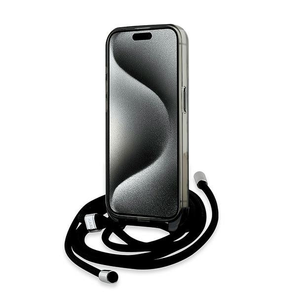 Karl Lagerfeld MagSafe dėklas iPhone 15 Pro Max – juodas