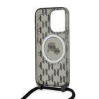 Karl Lagerfeld MagSafe dėklas iPhone 15 Pro Max – juodas