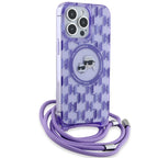 Karl Lagerfeld MagSafe dėklas iPhone 15 Pro Max – violetinis