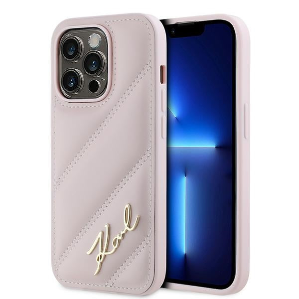 Karl Lagerfeld dėklas iPhone 14 Pro Max – rožinis