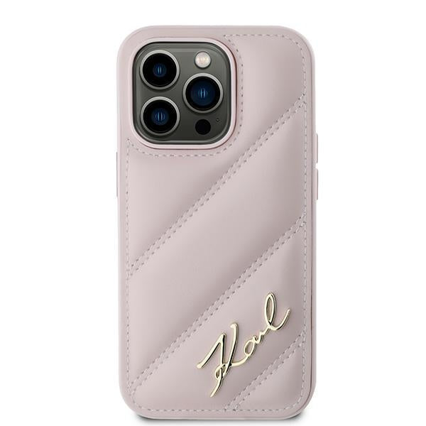Karl Lagerfeld dėklas iPhone 14 Pro Max – rožinis