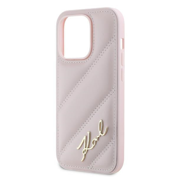 Karl Lagerfeld dėklas iPhone 14 Pro Max – rožinis