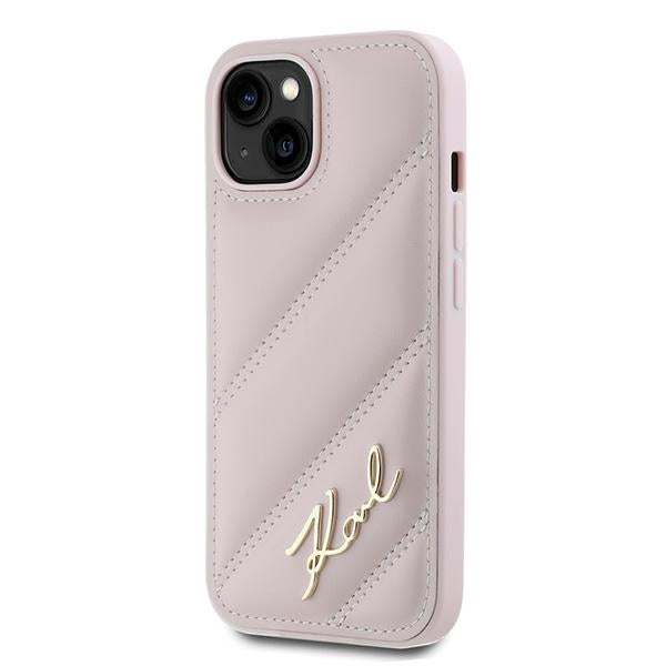 Karl Lagerfeld dėklas iPhone 15/14 Plus – rožinis