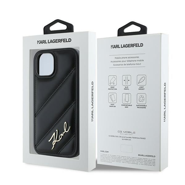Karl Lagerfeld dėklas iPhone 15/14/13 (6,1") – juodas