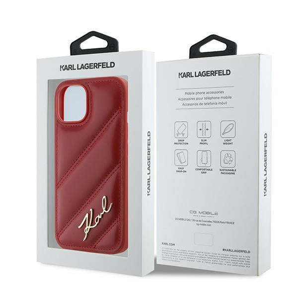 Karl Lagerfeld dėklas iPhone 15/14/13 6.1 – raudonas