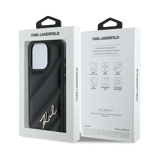 Karl Lagerfeld dėklas iPhone 15 Pro Max – juodas