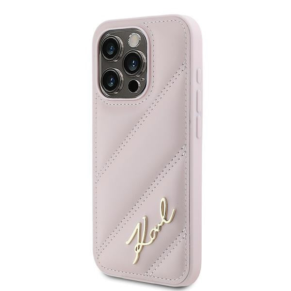Karl Lagerfeld dėklas iPhone 15 Pro Max – rožinis