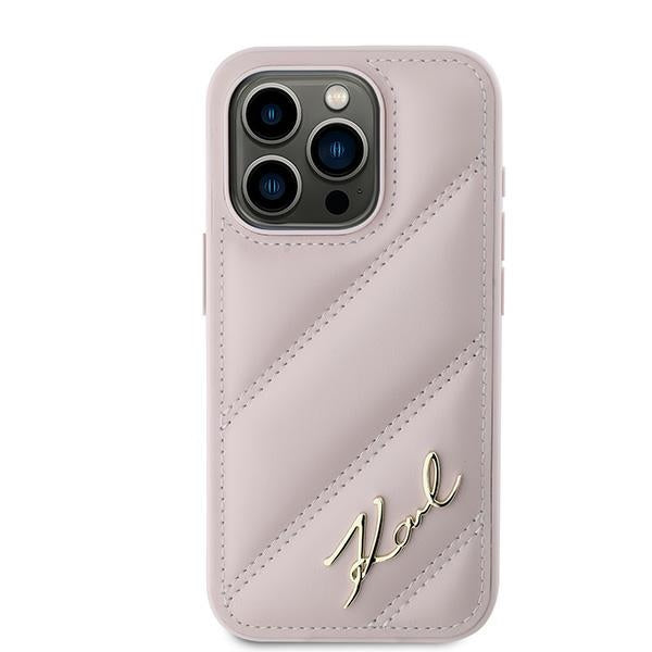 Karl Lagerfeld dėklas iPhone 15 Pro Max – rožinis