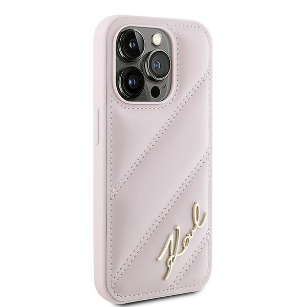 Karl Lagerfeld dėklas iPhone 15 Pro Max – rožinis