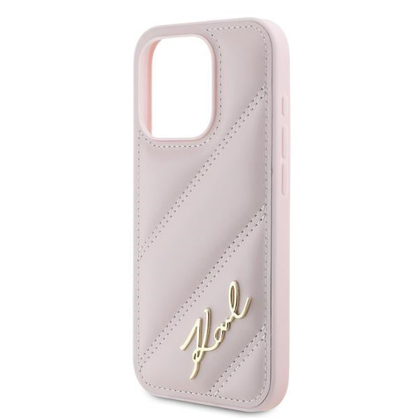 Karl Lagerfeld dėklas iPhone 15 Pro Max – rožinis