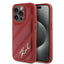 Karl Lagerfeld Diagonal Quilted Script dėklas iPhone 15 Pro Max – raudonas