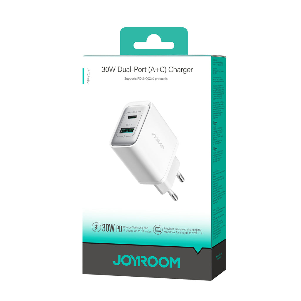 Joyroom JR-TCF15 tinklo įkroviklis USB-C / USB-A 30W - baltas