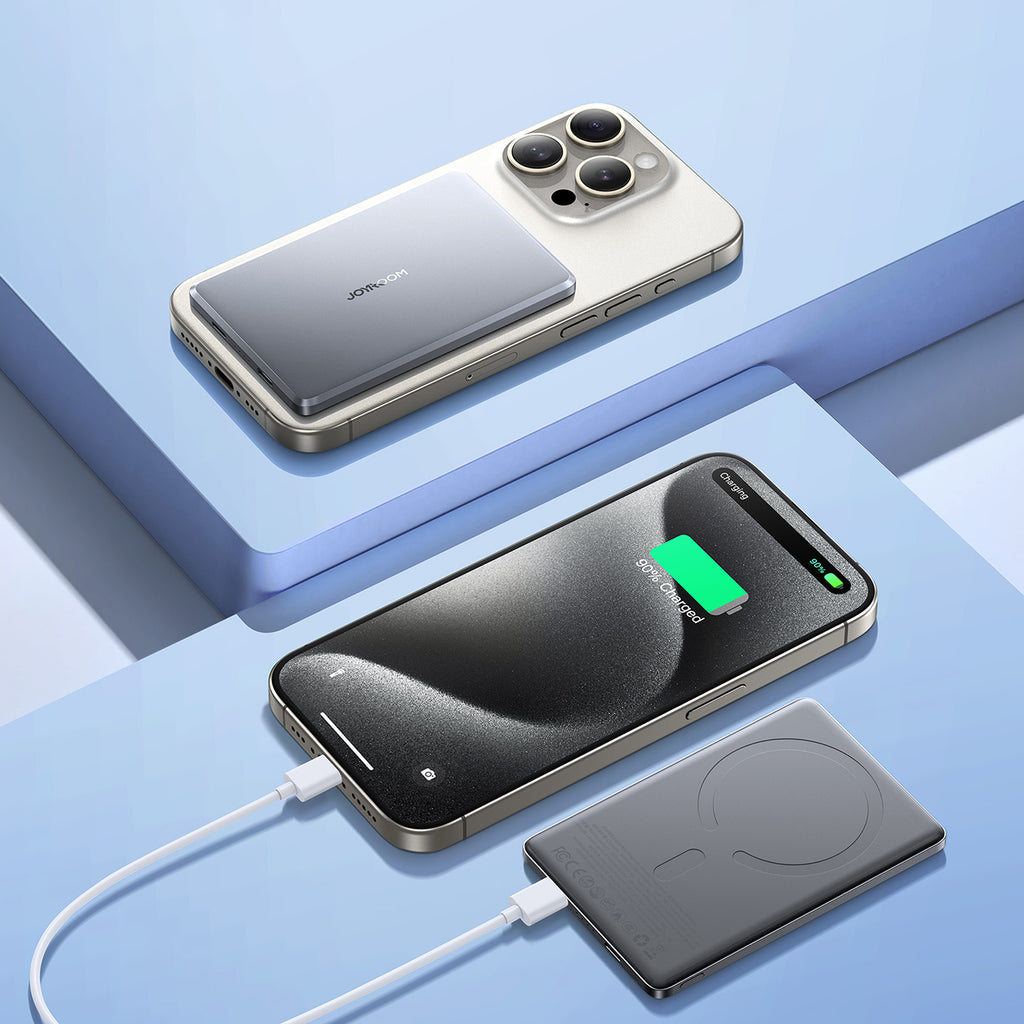 Joyroom Išorinė baterija JR-PBM08 5000mAh 20W itin plona su indukciniu įkrovimu - pilkas