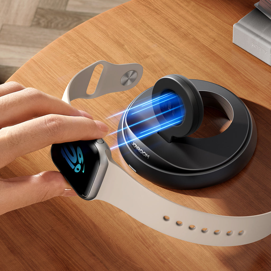 Joyroom JR-W12 sulankstomas indukcinis įkroviklis Apple Watch - juodas