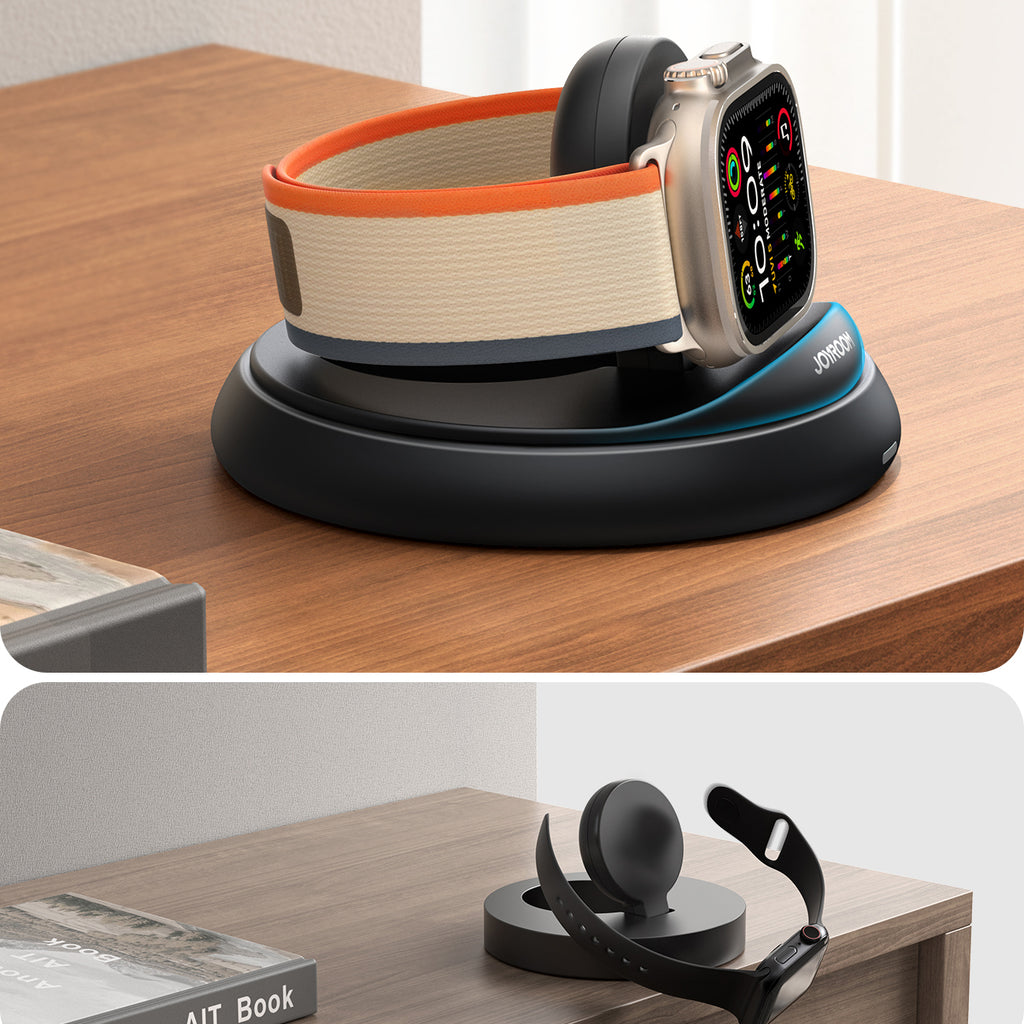 Joyroom JR-W12 sulankstomas indukcinis įkroviklis Apple Watch - juodas