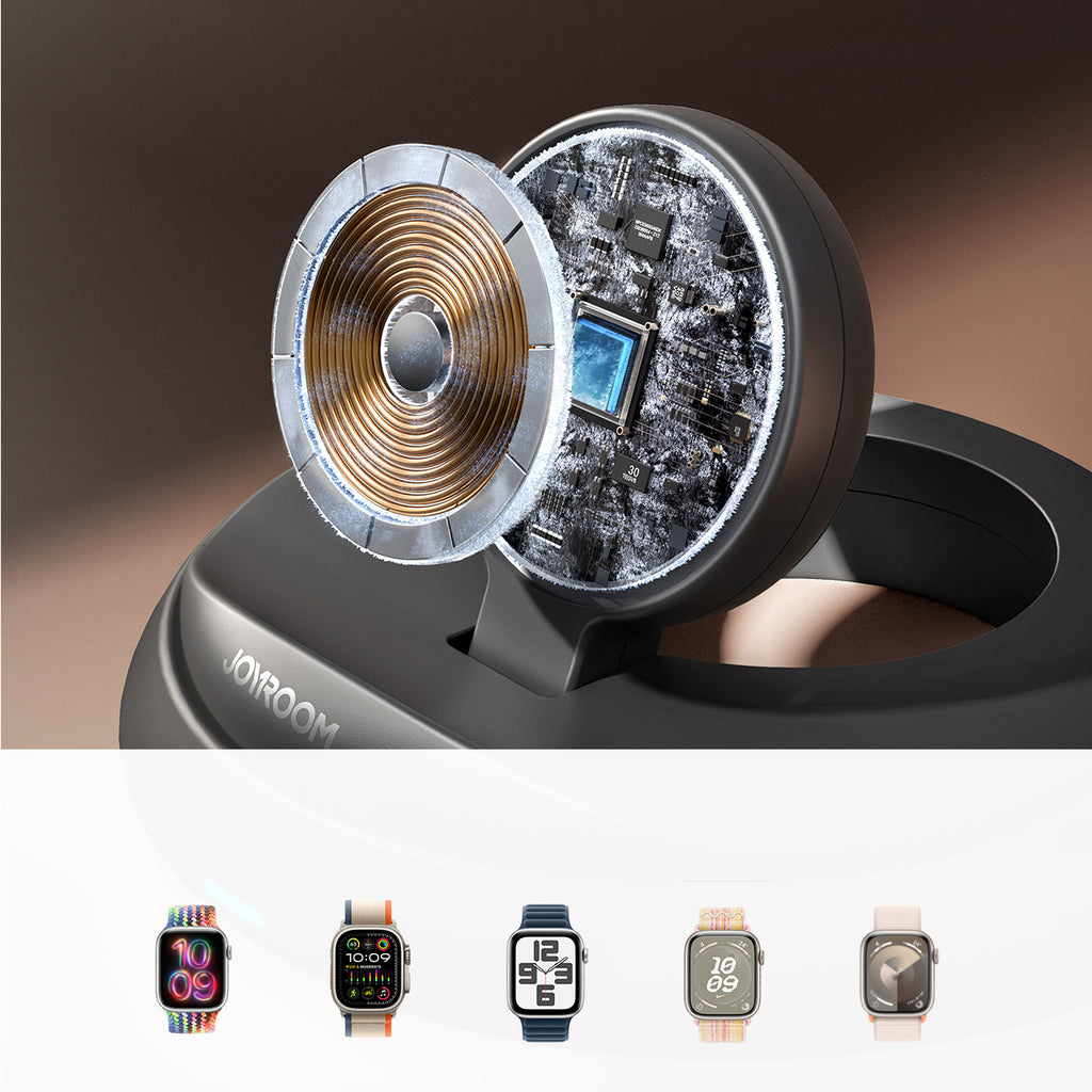 Joyroom JR-W12 sulankstomas indukcinis įkroviklis Apple Watch - juodas