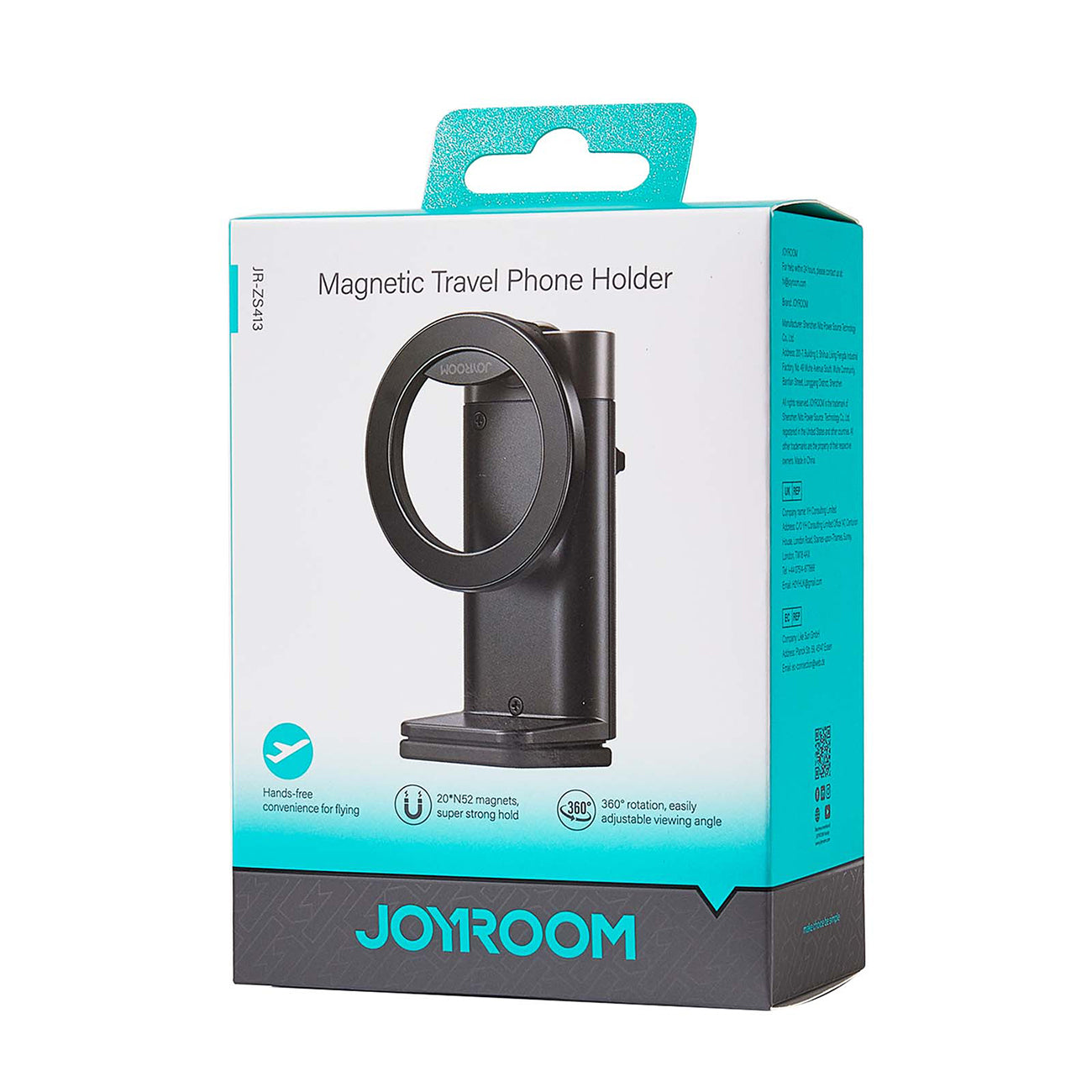 Joyroom JR-ZS413 magnetinis kelioninis stovas 4.7-7.0" telefonui, juodas