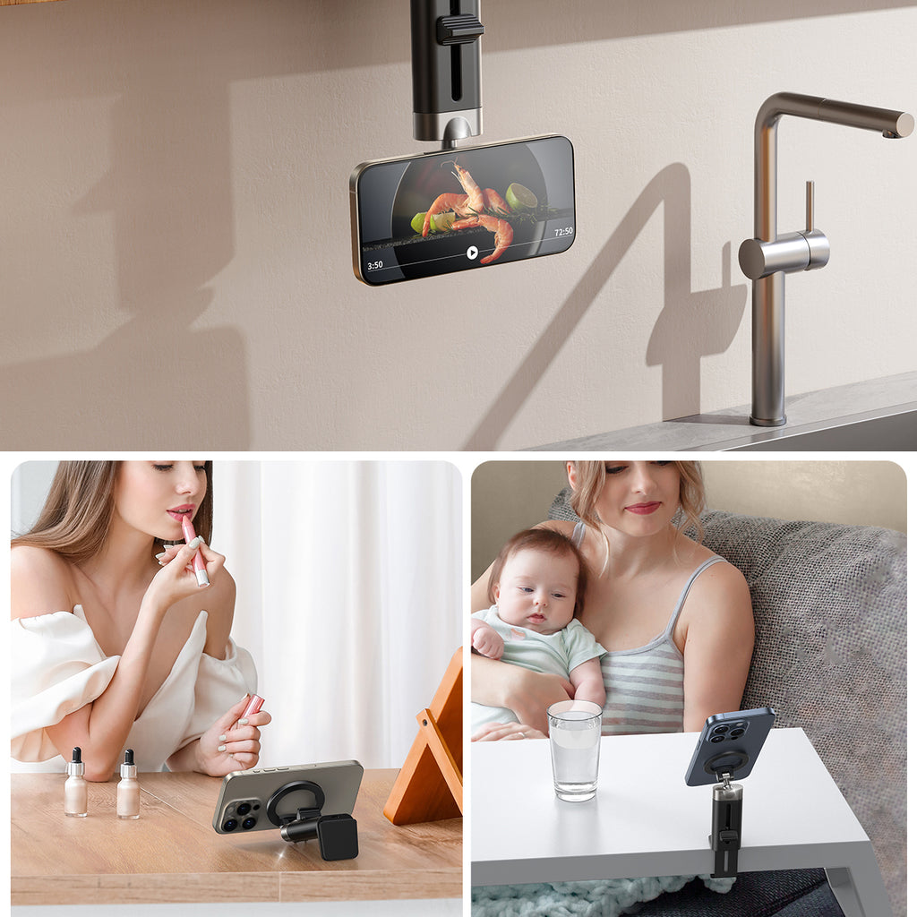 Joyroom JR-ZS413 magnetinis kelioninis stovas 4.7-7.0" telefonui, juodas
