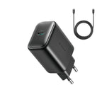 Joyroom JR-TCF23 tinklo įkroviklis USB-C 25W SFC / PPS / PD - juodas + USB-C / USB-C laidas 1m
